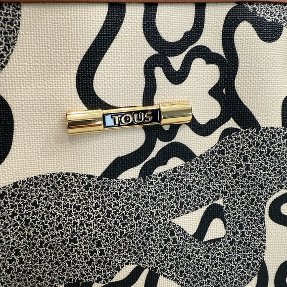 TOUS Kaos Icon large beige tote bag in canvas with leather - Picture 2 of 8